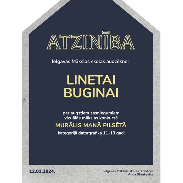 ATZINĪBA Lineta Bugina