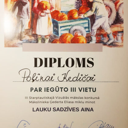 Poļina Kedičas diploms