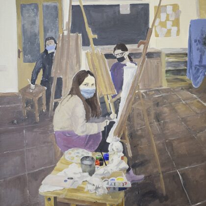 Līva Dora Lielanse "PANDĒMIJAS LAIKS" darba v. Kristīna Landau - Junkere