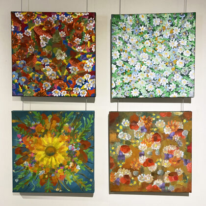 Sanija Keita Salgrāve "GLEZNAS AR LATVJU PUĶĒM" darba v. Kristīna Landau - Junkere